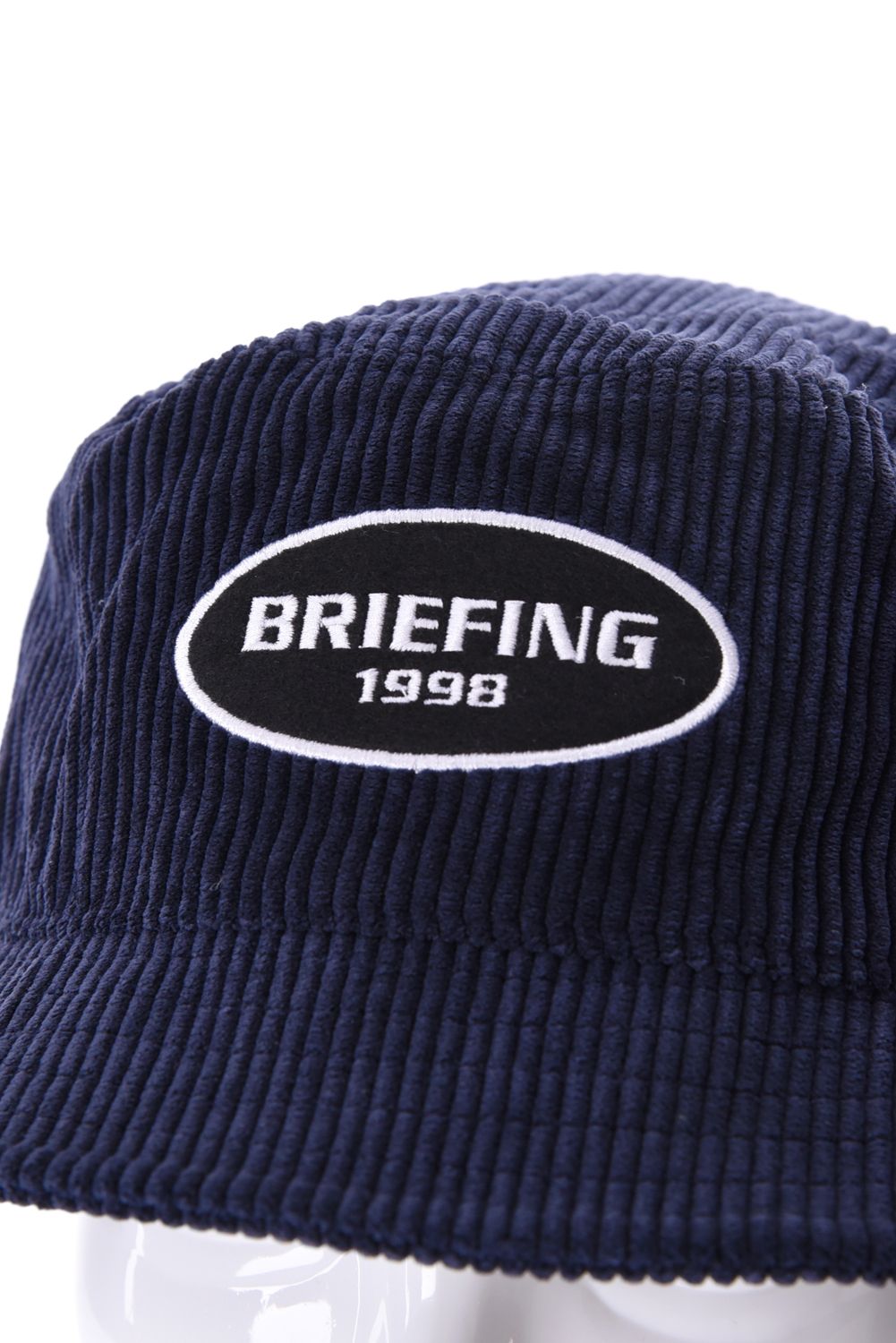 【26AW】 MEN’S CORDUROY OVAL HAT / コーデュロイ生地 オーバルロゴワッペン ハット (ネイビー)
