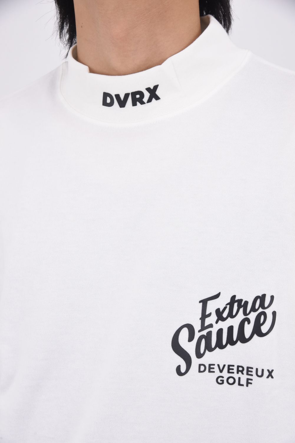 【25AW】 VALLEY Cotton Mock Long Sleeve / バックプリント ロングスリーブ モックネック (ホワイト)