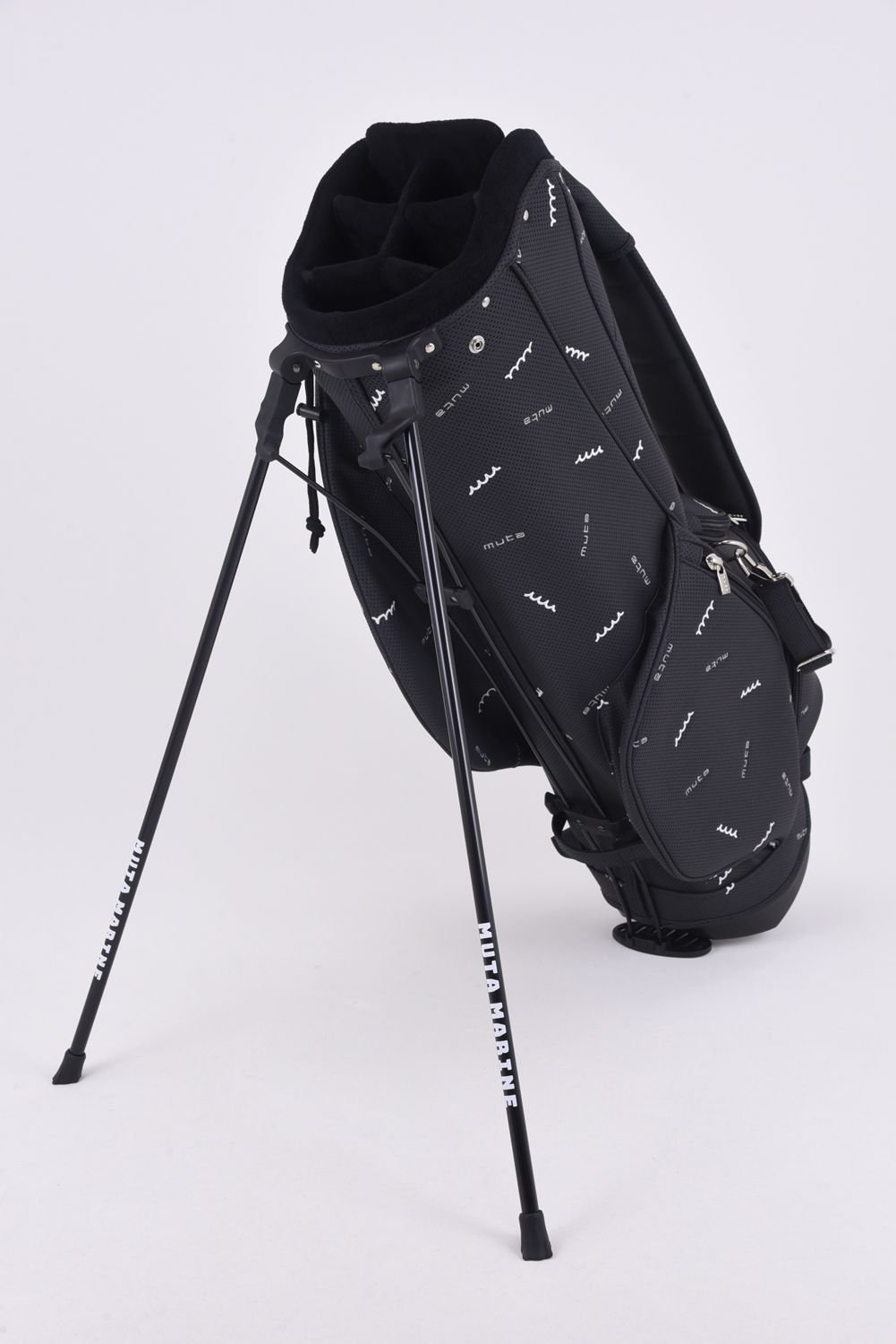 【銀行振込・代金引換不可】【返品・交換不可】 CADDY BAG / パンチング 総柄刺繍 キャディバッグ (ブラック)