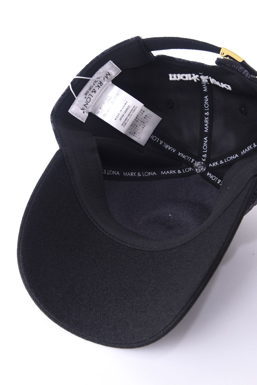 DÉPÊCHE EMBROIDERY CAP / ジオメトリック総柄 サークルスカル刺繍 ベースボールキャップ (ブラック)