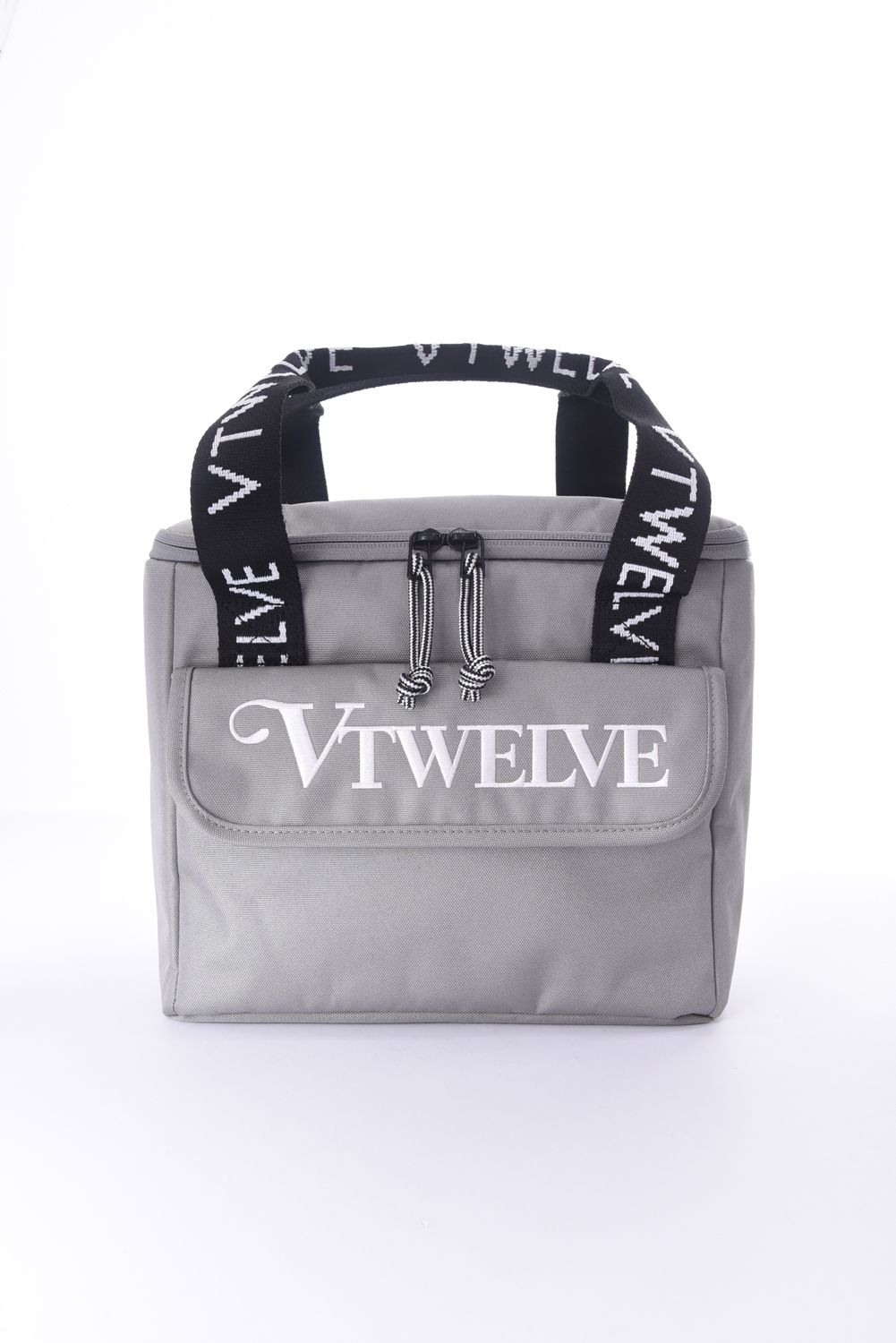 【26SS】 DOUBLE LOGO COOL BAG / ブランドロゴ刺繍 ボックス型クーラーバッグ (グレー)