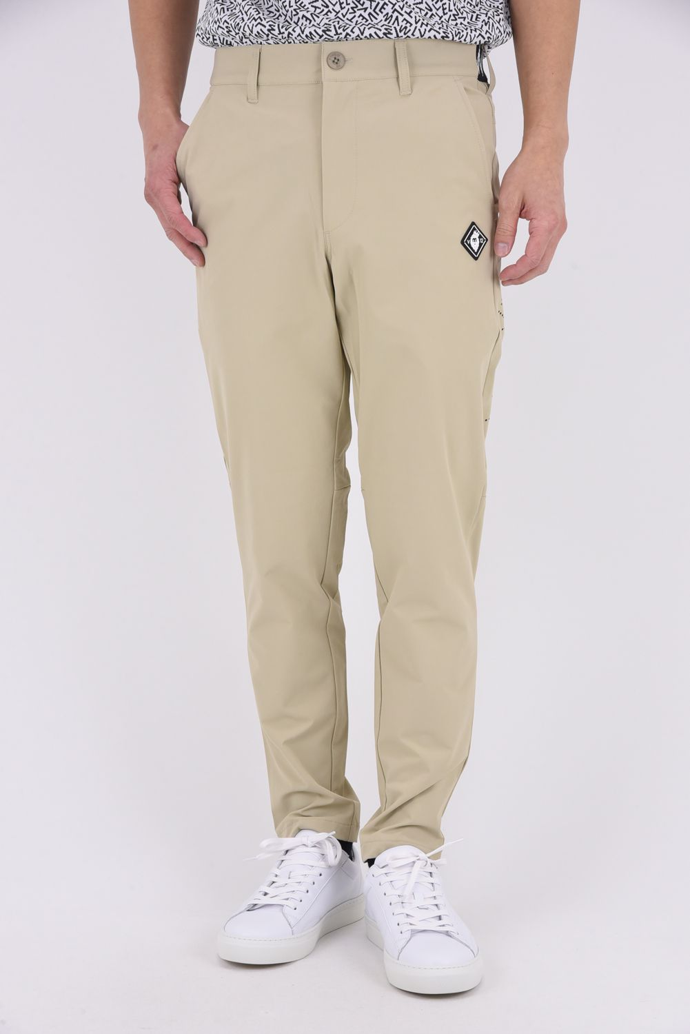 【26SS】 DOT BR PANTS / ドットロゴ ウエストリブ ロングパンツ (ベージュ)