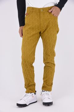 ESSENCE 4WAY STRECH PANTS / ジャガード ファイブポケット パンツ (ブラウン)