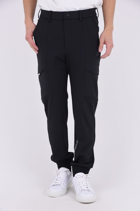 【26SS】【T-LINE】 CONTOUR FLEX CARGO JOGGER / モノトーン ポリエステルトリコット カーゴライクジョガーパンツ (ブラック)