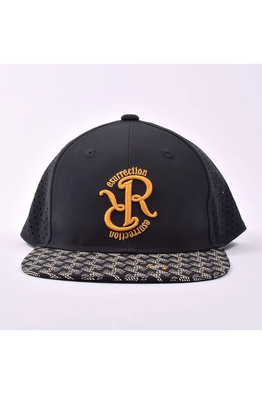 【26SS】 GM BRIM PUNCHING MESH CAP FLAT / パンチングメッシュ フラットキャップ (ブラック)