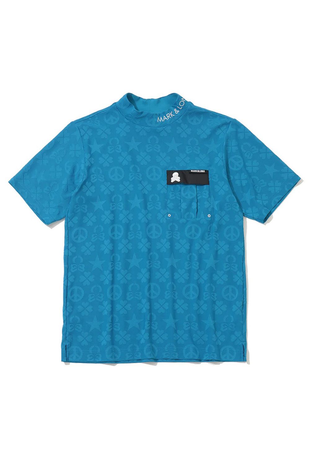 【26SS】 IMPERIAL JACQUARD MOCK TEE / モノグラムパターンジャカード パッチポケット モックネックTシャツ (ブルー)