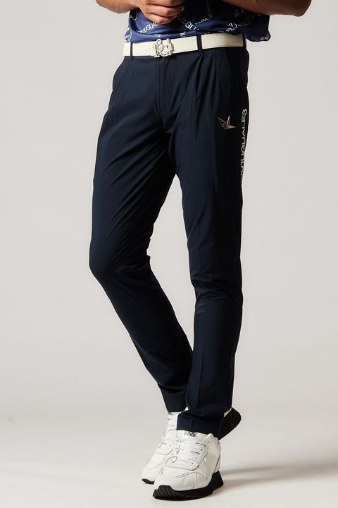 【春夏仕様】 BASIC LONG PANTS / ブランドロゴ ベーシック ロングパンツ (ネイビー)