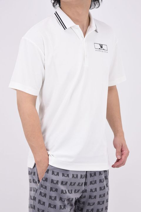 PAVE POLO / ドライタッチ ワンポイント ポロシャツ (ホワイト)