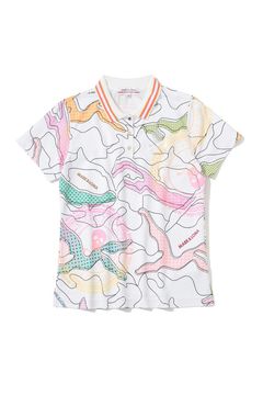 【26SS】【レディース】 AXON CAMO AIRTECH MICRO-PIQUÉ ZIP POLO / マイクロカノコ素材 カモフラージュプリント ポロシャツ (ホワイト)