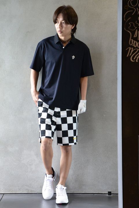 【DEVEREUX GOLF】 定番ポロ+チェッカーショーツを使用したスタイリング①