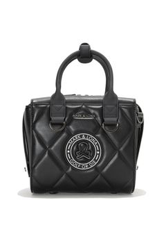 ETERNAL QUILTED BOX BAG / シンセティックレザー サークルスカル キルティング カートバッグ (ブラック)