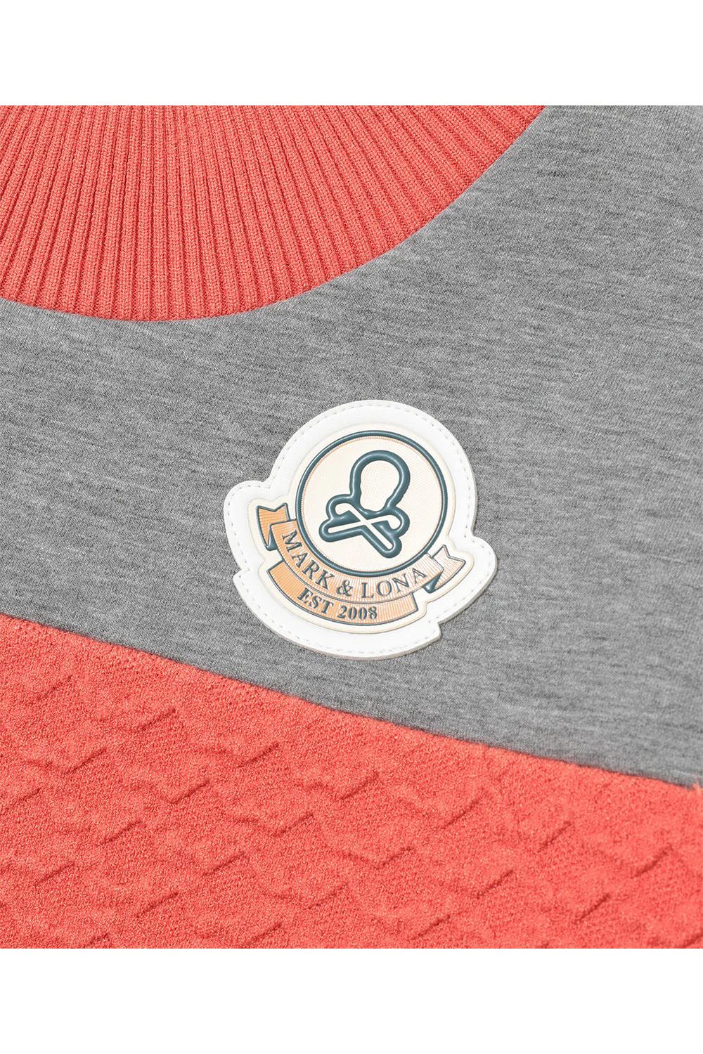 【2025AW】【レディース】 ALIGN HYBRID SWEATER / 異素材切り替え ケーブル編み ハイブリッドプルオーバー (オレンジ)