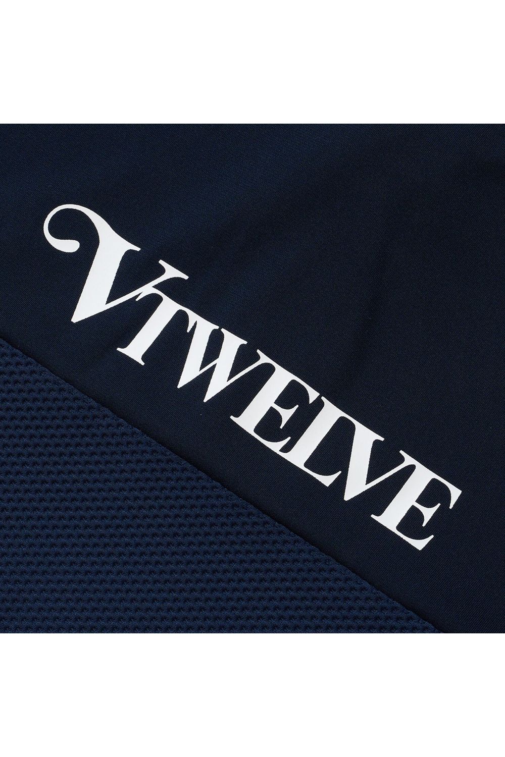 【26SS】 AIRY AWA POLO / ワッフル生地 異素材切り替え ポロシャツ (ネイビー)