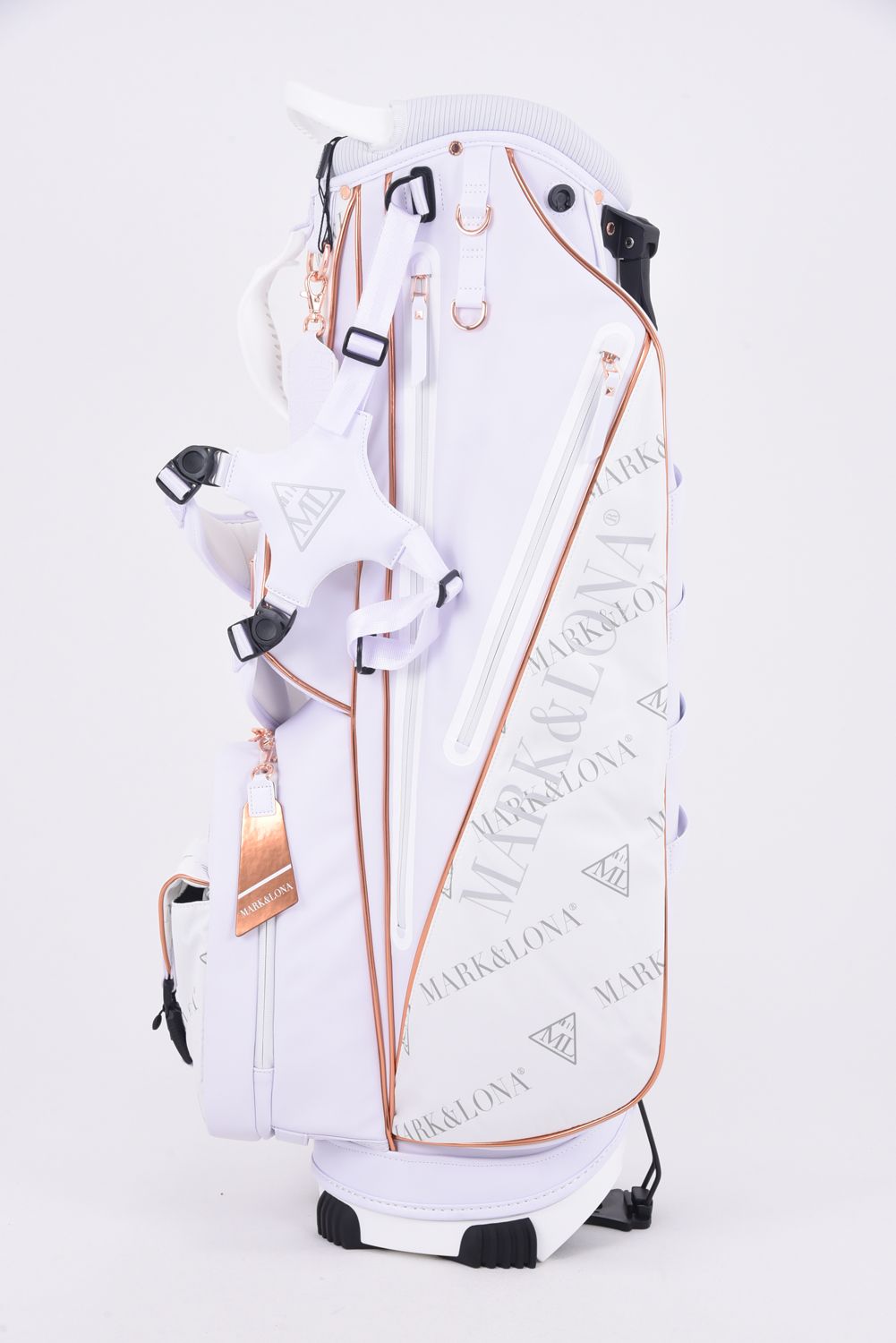 【銀行振込・代金引換不可】【返品・交換不可】【CODE COLLECTION】 STAND BAG / ナイロンツイル CODEロゴ ダイアゴナルパターン スタンドタイプ キャディバック (ホワイト)