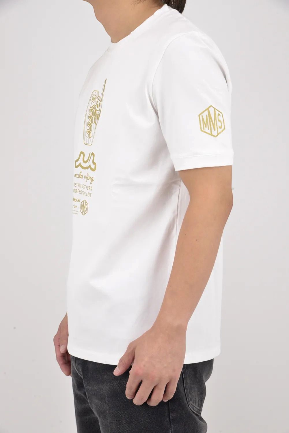 【26SS】 My Melody × muta MARINE SURFING ストレッチTシャツ / MyMelodyコラボレーション Tシャツ (ホワイト)