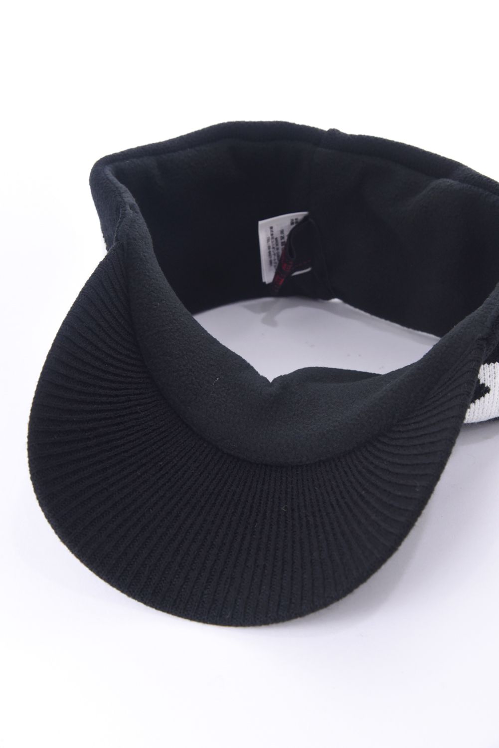 KNIT VISOR / ブランドロゴジャカード ニットサンバイザー (ブラック)