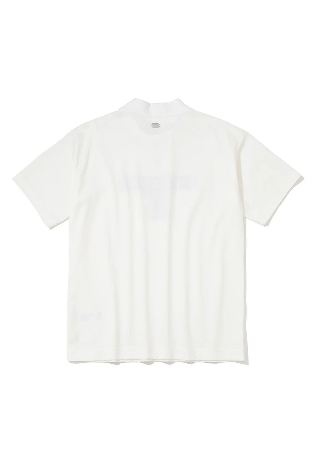 【26SS】 BLUR SIGN SPECTRUM PERFORMANCE MOCK / フロントロゴプリント スワロフスキー モックネックTシャツ (ホワイト)