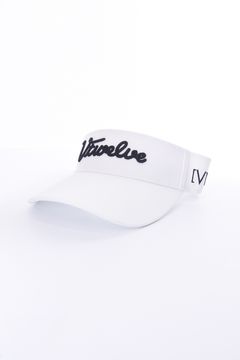 TIT VISOR / V12筆記体ロゴ サンバイザー (ホワイト)