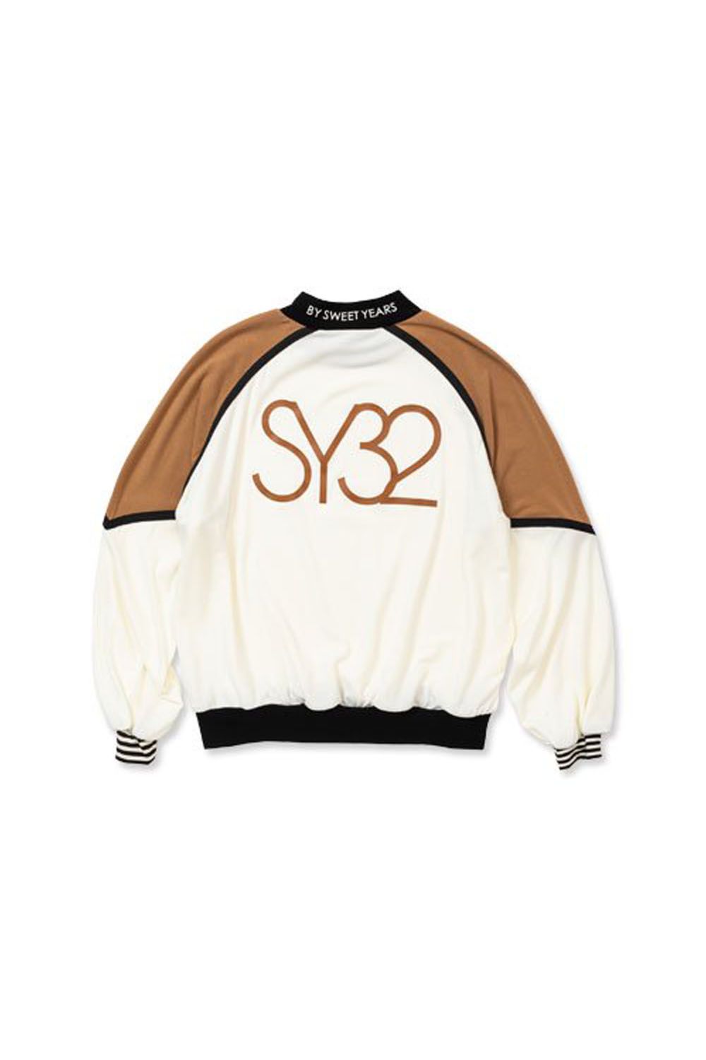 【レディース】 SARA-WARM STRETCH MOCK NECK SHIRTS / バックロゴ ロングスリーブ モックネックシャツ ホワイト*