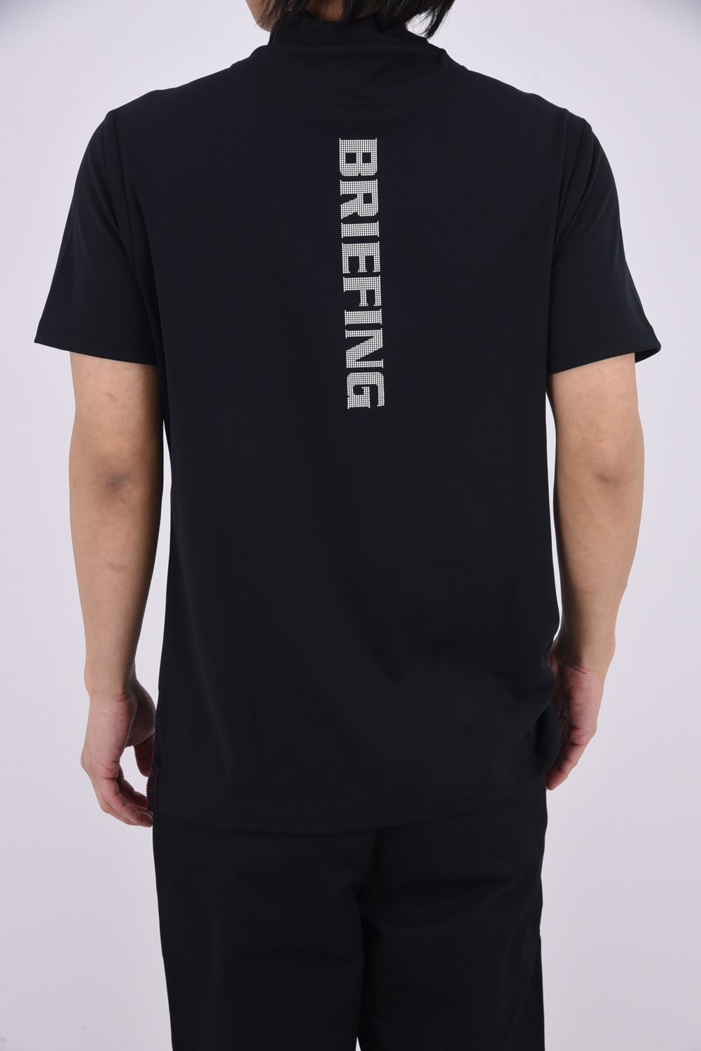 【26SS】 MEN'S TOUR HIGHNECK / ベーシック ブランドロゴ モックネックTシャツ (ブラック)