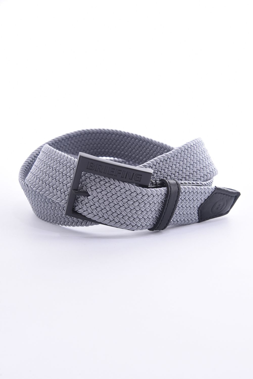 BRIEFING - SQUARE BUCKLE MESH BELT / メッシュベルト グレー | GOSSIP GOLF