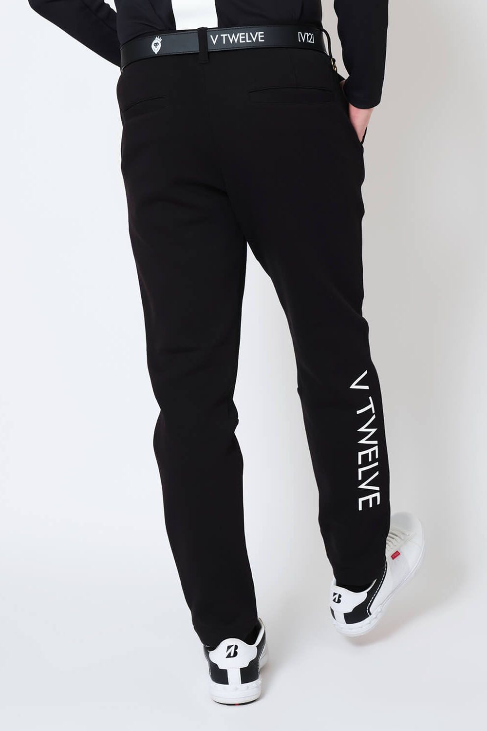 SHOT PANTS / ダンボールニット ストレッチ ロングパンツ (ブラック)