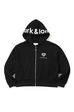 【2026AW KARINAさん着用】【レディース】 ELYSIA SPARK ZIP HOODIE / ラインストーン バックロゴ ジップアップフーディー (ブラック)