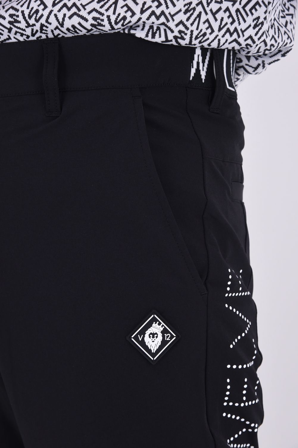 【26SS】 DOT BR PANTS / ドットロゴ ウエストリブ ロングパンツ (ブラック)