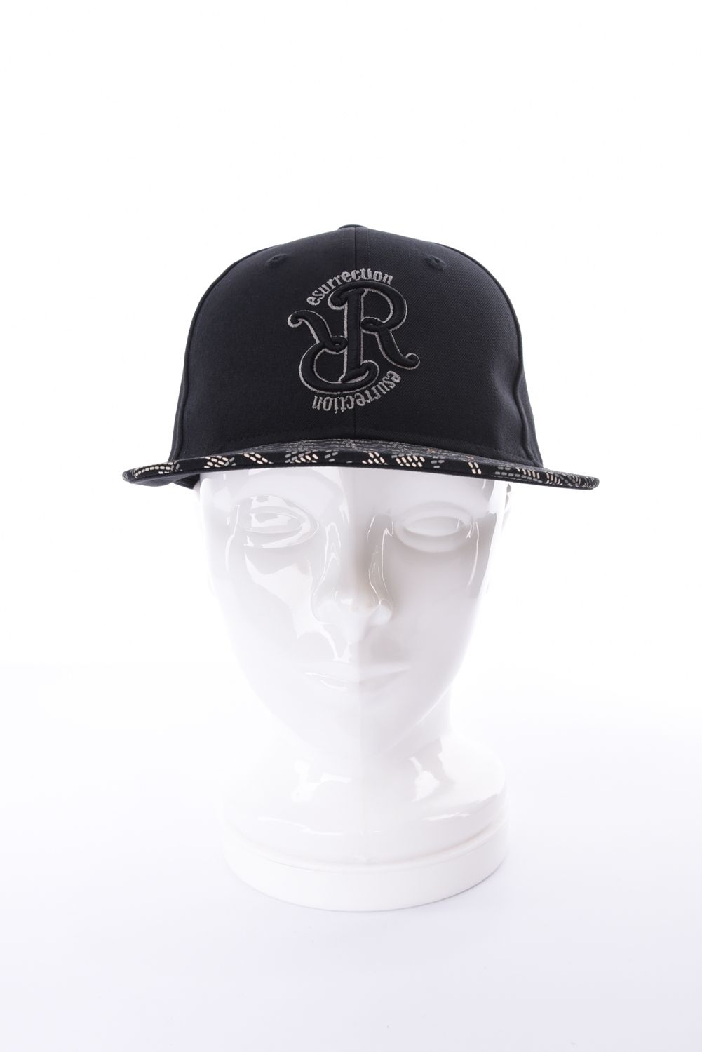 【26AW】 GM BRIM CAP LANATEC / RRロゴ刺繍 オリジナルテキスタイルブリム フラットキャップ (ブラック)