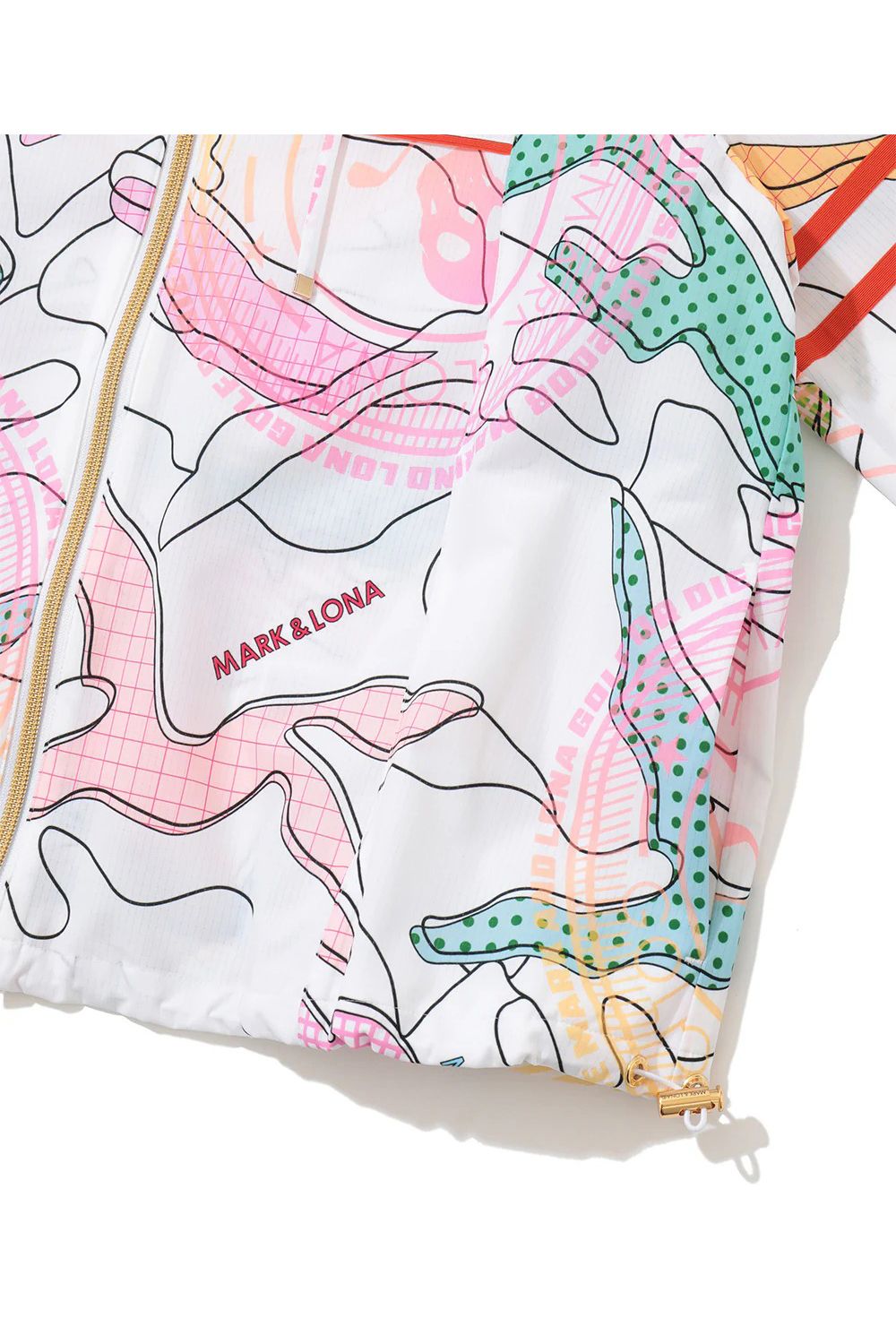 【26SS】【レディース】 AXON CAMO AIRTECH STRETCH HOODIE / 高機能メッシュ素材 カモフラージュプリント フーデットライトジャケット (ホワイト)