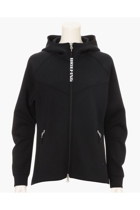 【26SS】【レディース】 WOMEN’S 3D LOGO PARKA / 3Dエンボスロゴ ストレッチジャージ ジップアップパーカー (ブラック)