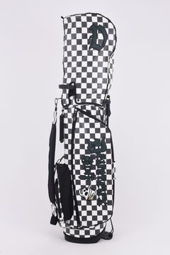 【銀行振込・代金引換不可】【返品・交換不可】 ALL CHECKER CADDIE BAG / 総チェック柄 スタンドタイプ キャディバッグ (ホワイト)