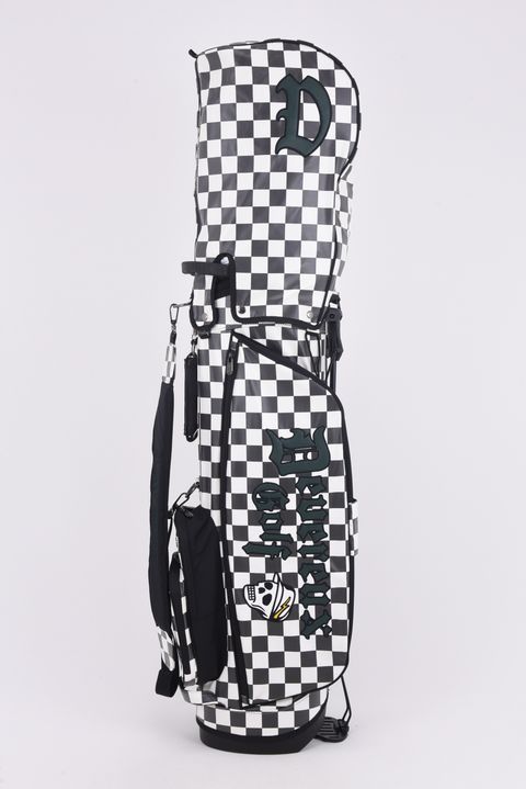 【銀行振込・代金引換不可】【返品・交換不可】 ALL CHECKER CADDIE BAG / 総チェック柄 スタンドタイプ キャディバッグ (ホワイト)