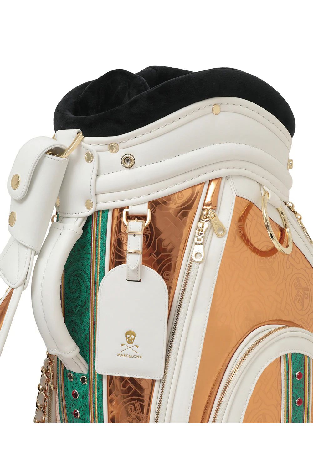 【26SS】【銀行振込・代金引換不可】【返品・交換不可】 STELA CHROME EDITION CADDY BAG / ミラーエナメル アラベスクパターン カートタイプ キャディバッグ (カッパー) (2月18日入荷予定)