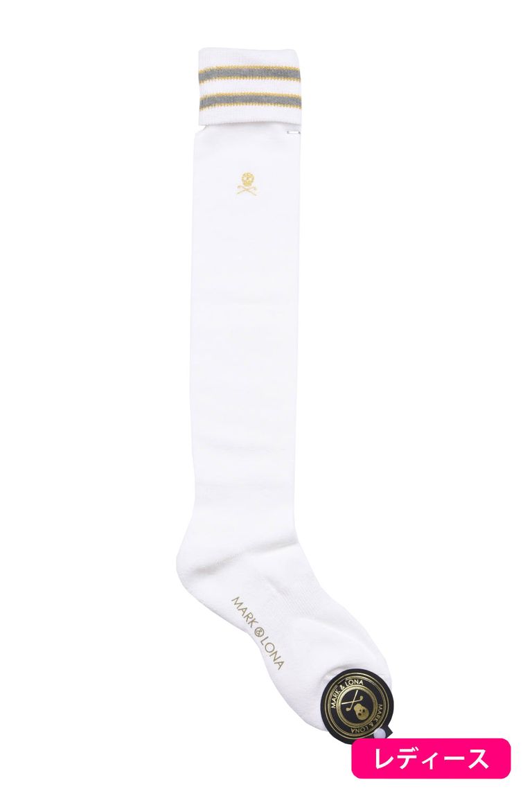 MARKLONA - STABLE KNEE HIGH SOX / 2WAY ニーハイソックス ホワイト レディース | GOSSIP GOLF