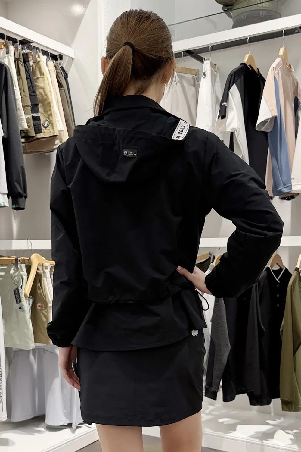 【26SS】【レディース】 HOODIE BLOUSON JK / フーディー ブルゾンジャケット (ブラック)*