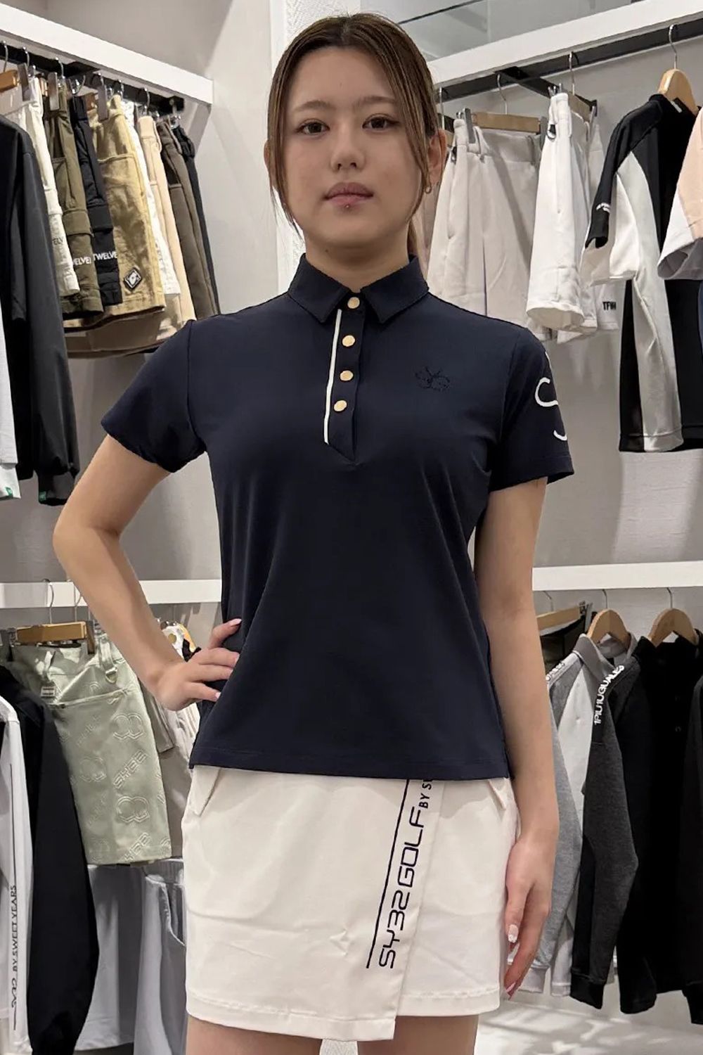【ポイント10倍】 【26SS】【レディース】 BOSELLI DRY SHIRTS / ドライシャツ (ネイビー)*
