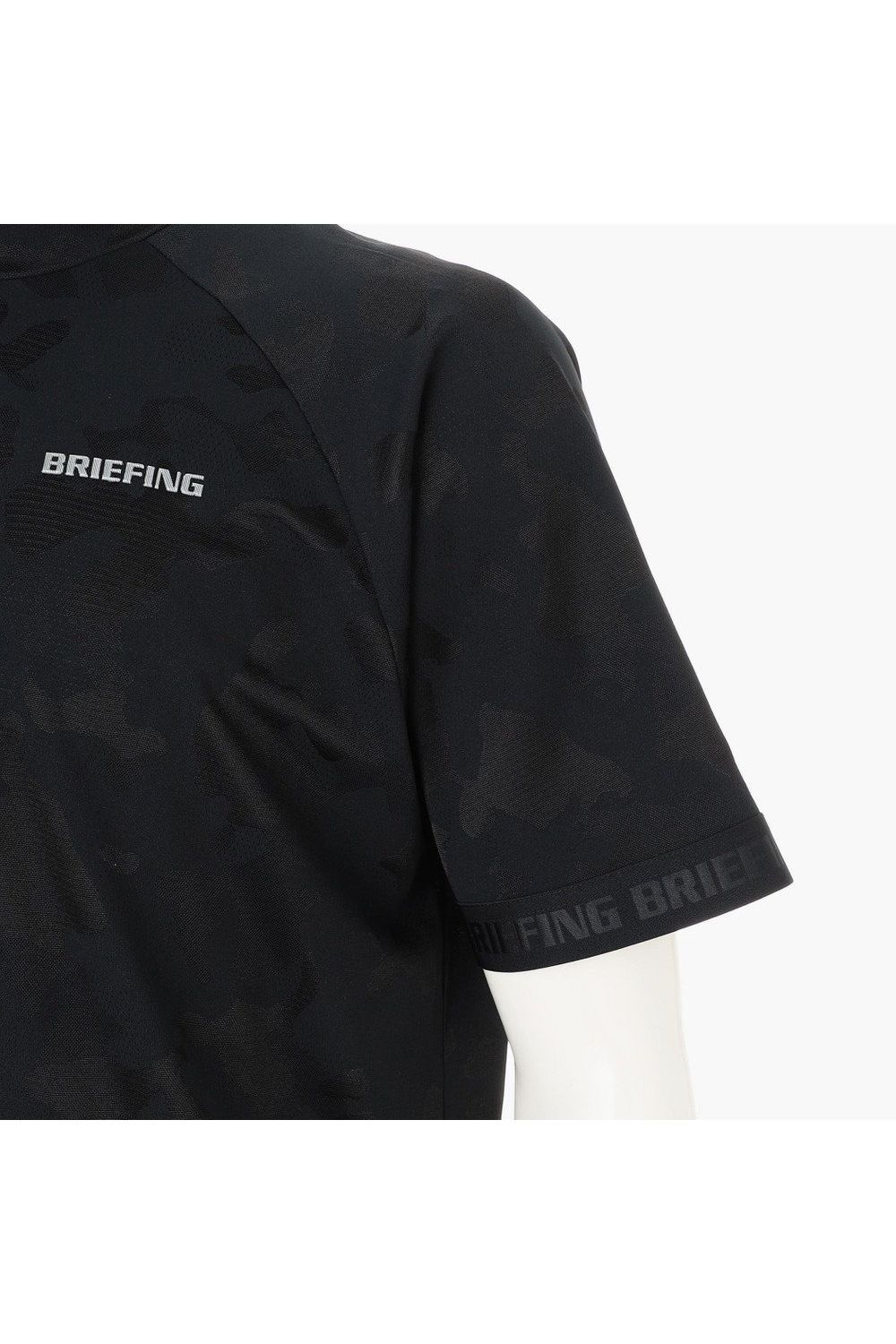 【26SS】 MEN’S CAMO JQ HIGHNECK / カモフラージュジャカード リラックスフィット モックネックTシャツ (ブラック)