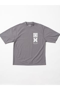 【2026SS】 SURF Mockneck S/S(Nalu＆Turf) / NALU＆TURFプリント モックネックTシャツ (グレー) (4月入荷予定)