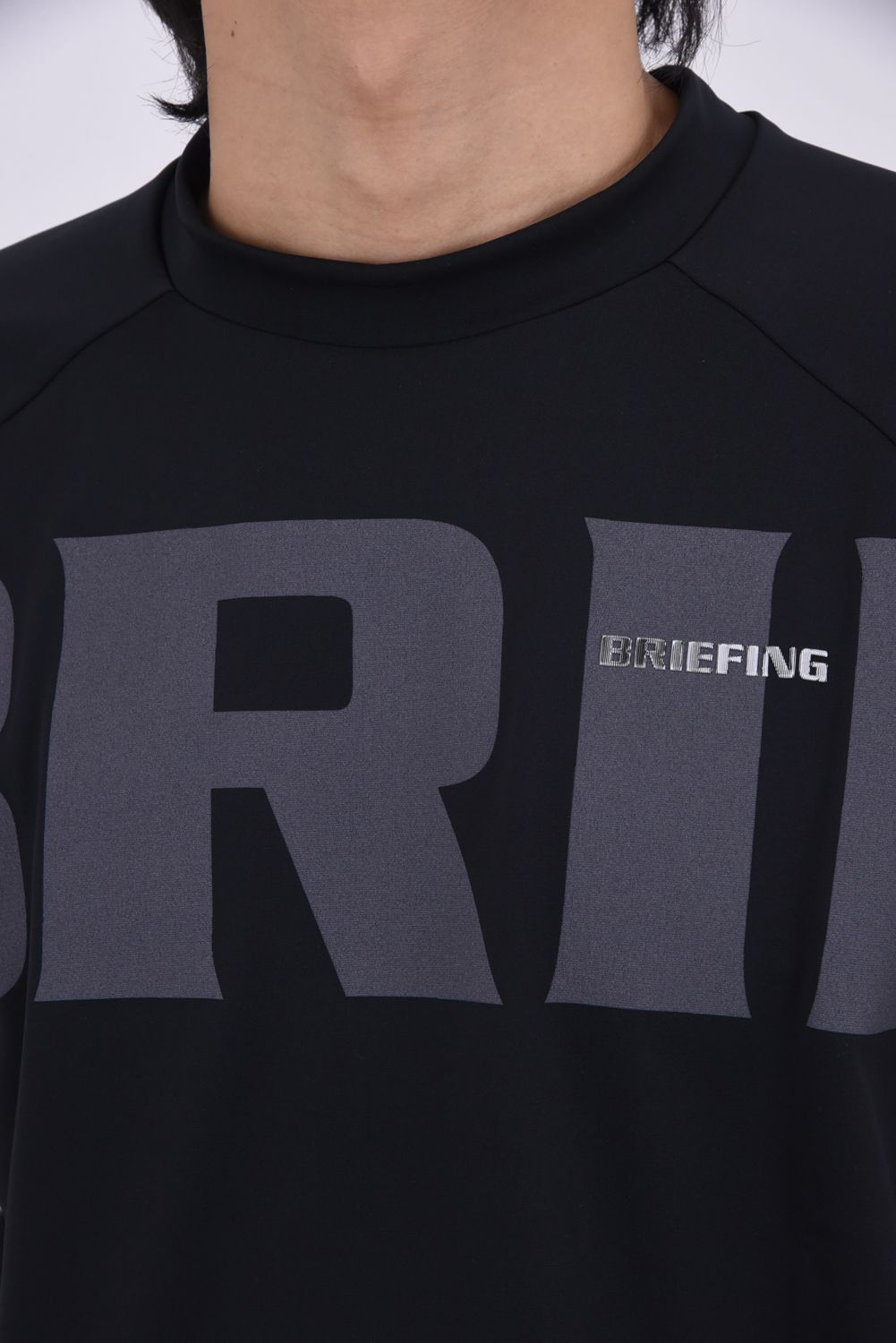 【26SS】 MEN’S BIG BEAT HIGHNECK / ビッグロゴ リラックスフィット モックネックTシャツ (ブラック)