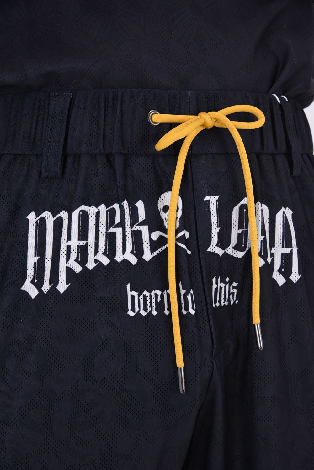 【2026AW 木村拓哉さん着用】 FRACTUR MONOGRAM JACQUARD SHORTS / メッシュジャカード生地 エレメントスカル総柄 ショートパンツ (ブラック)