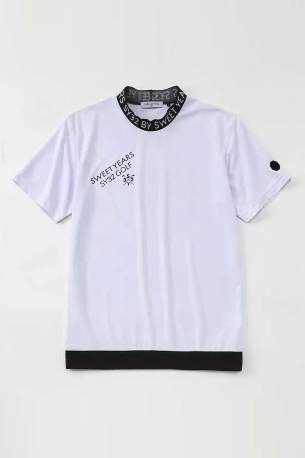 【26SS】 WAVE JQ KNIT MOCK / バックプリント モックネックTシャツ (ホワイト)