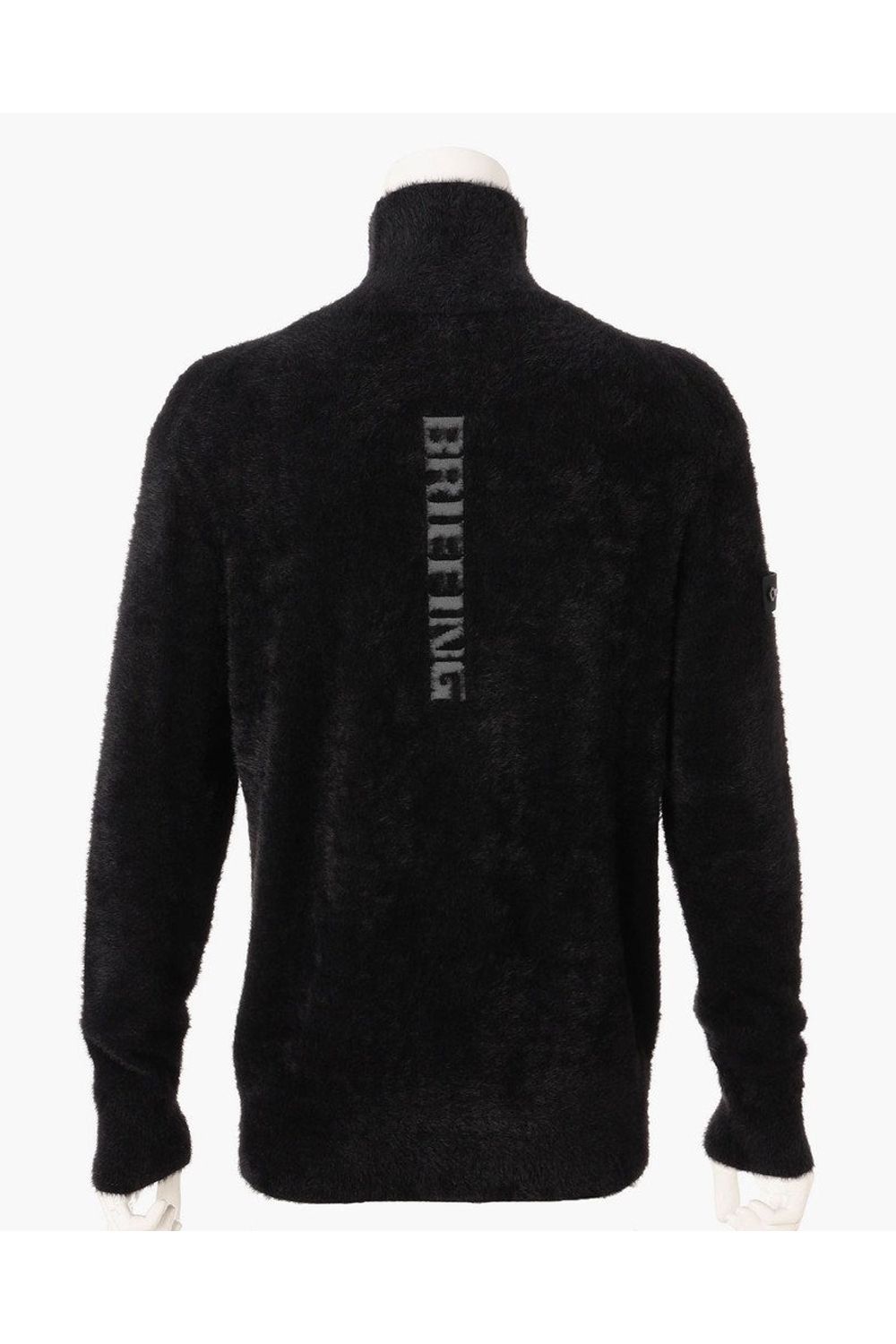 【26AW】 MEN’S SHAGGY KNIT TURTLENECK / ブランドロゴ タートルネック シャギーニット (ブラック)