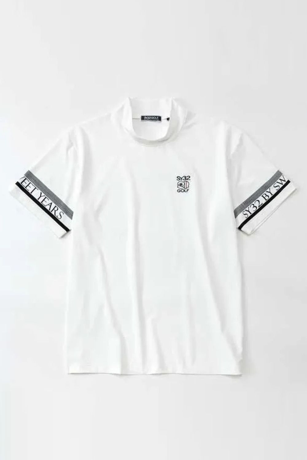 【26SS】 SLEEVE LOGO MOCK / スリーブロゴ モックネックTシャツ (ホワイト)