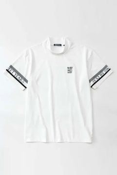 【26SS】 SLEEVE LOGO MOCK / スリーブロゴ モックネックTシャツ (ホワイト)