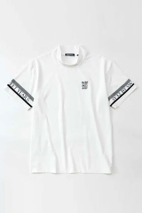 【26SS】 SLEEVE LOGO MOCK / スリーブロゴ モックネックTシャツ (ホワイト)