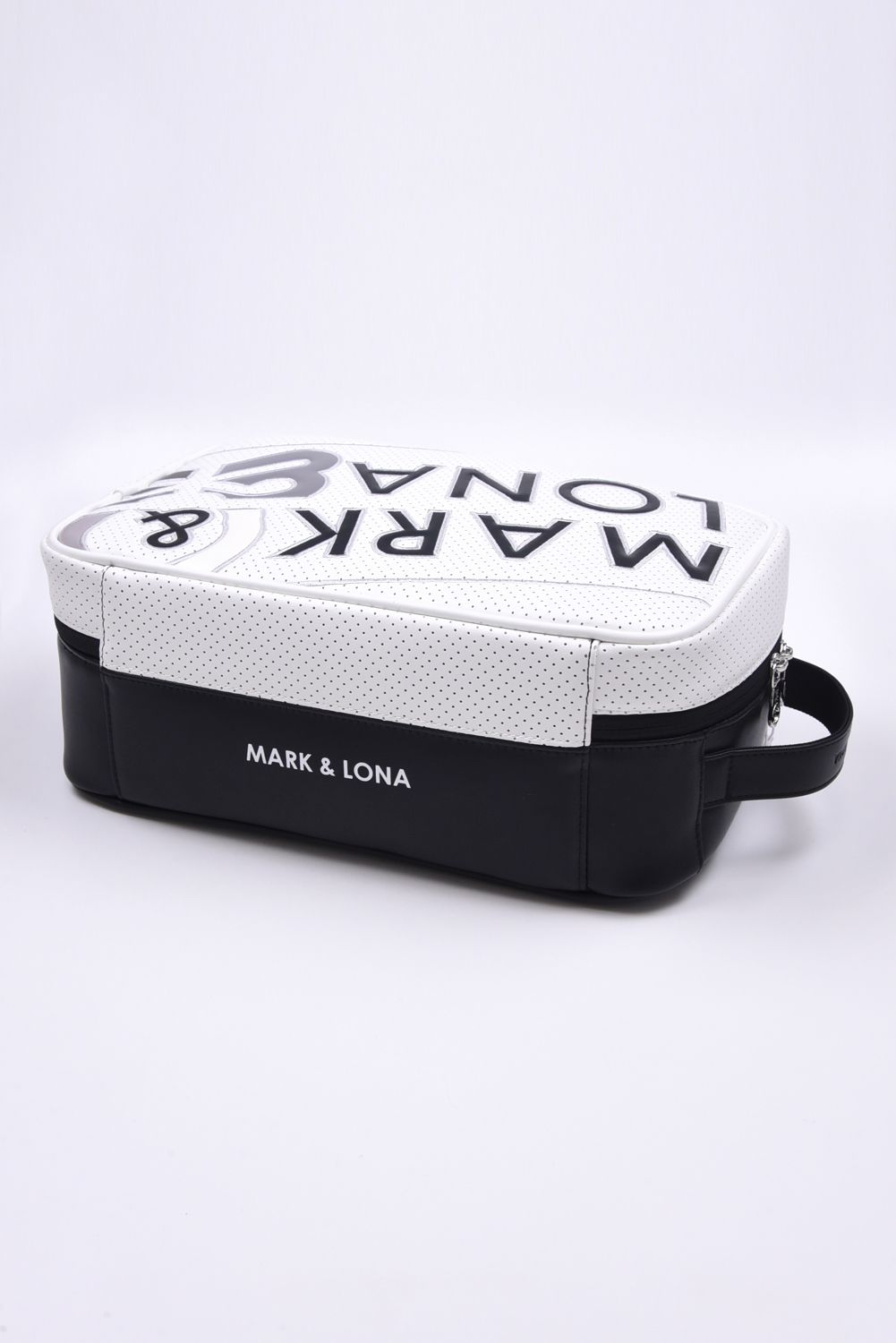 【26SS】 ML DUAL-TONE SHOE BAG / バイカラー ロゴパッチワーク シューズバッグ (ブラック)