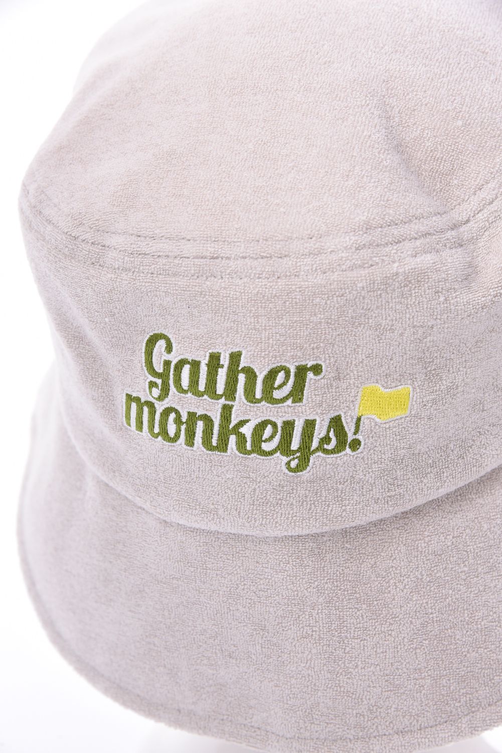 【26SS】 BUCKET HAT / パイル生地 ブランドロゴ刺繍 バケットハット (ベージュ)