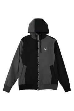 【2025AW】 CRAZY ZIP PARKER / バイカラー ジップアップ パーカー （ブラック/グレー） (10月入荷予定)