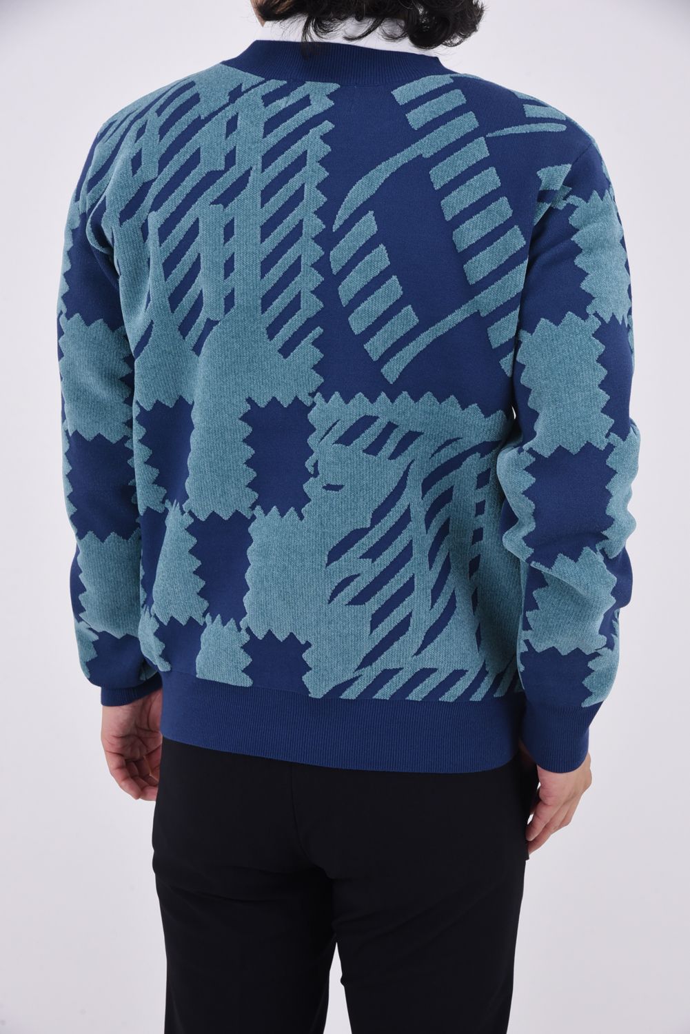 MARK&LONA - M.C.D CHENILLE CREW KNIT / ブロックパターン